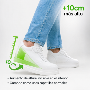 ZAPATOS CON TACÓN ELEVADO BLANCOS CASUALES