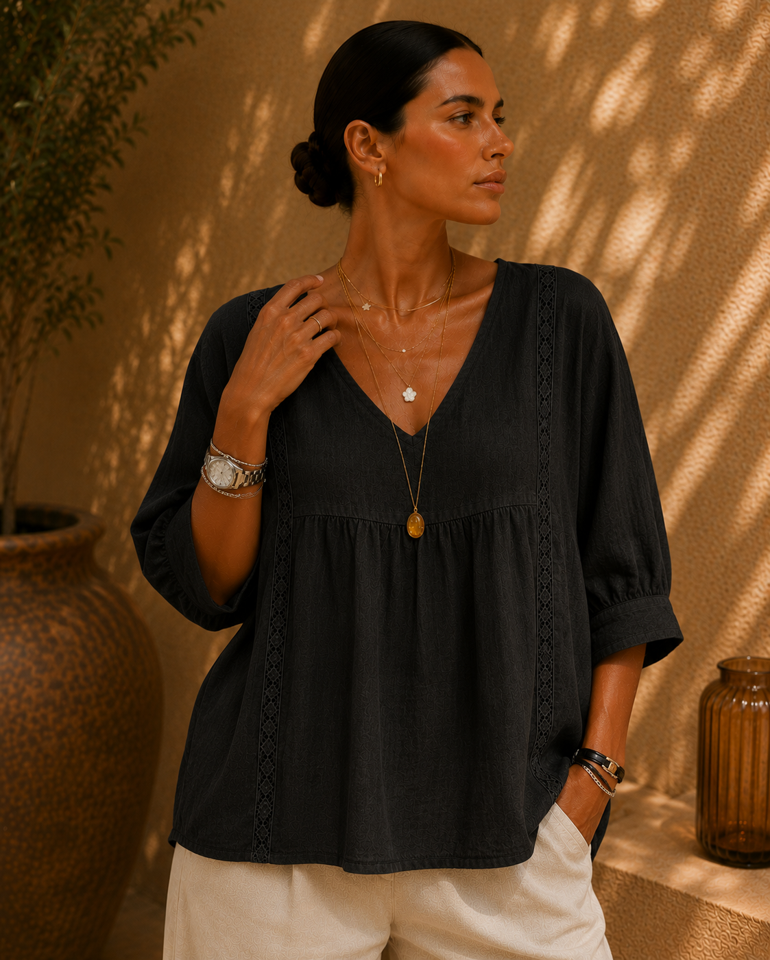 Muriel - Top con escote en V