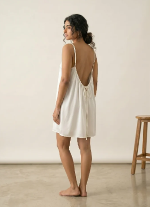 Elara - Vestido con espalda descubierta ajustable