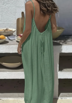 Elara - Vestido con espalda descubierta ajustable