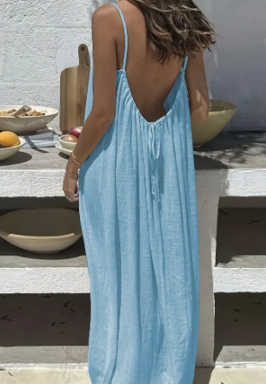 Elara - Vestido con espalda descubierta ajustable