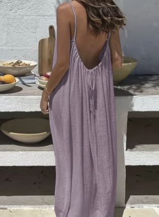 Elara - Vestido con espalda descubierta ajustable