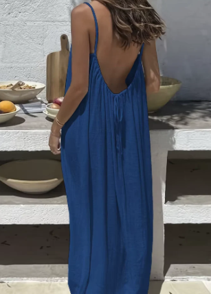 Elara - Vestido con espalda descubierta ajustable