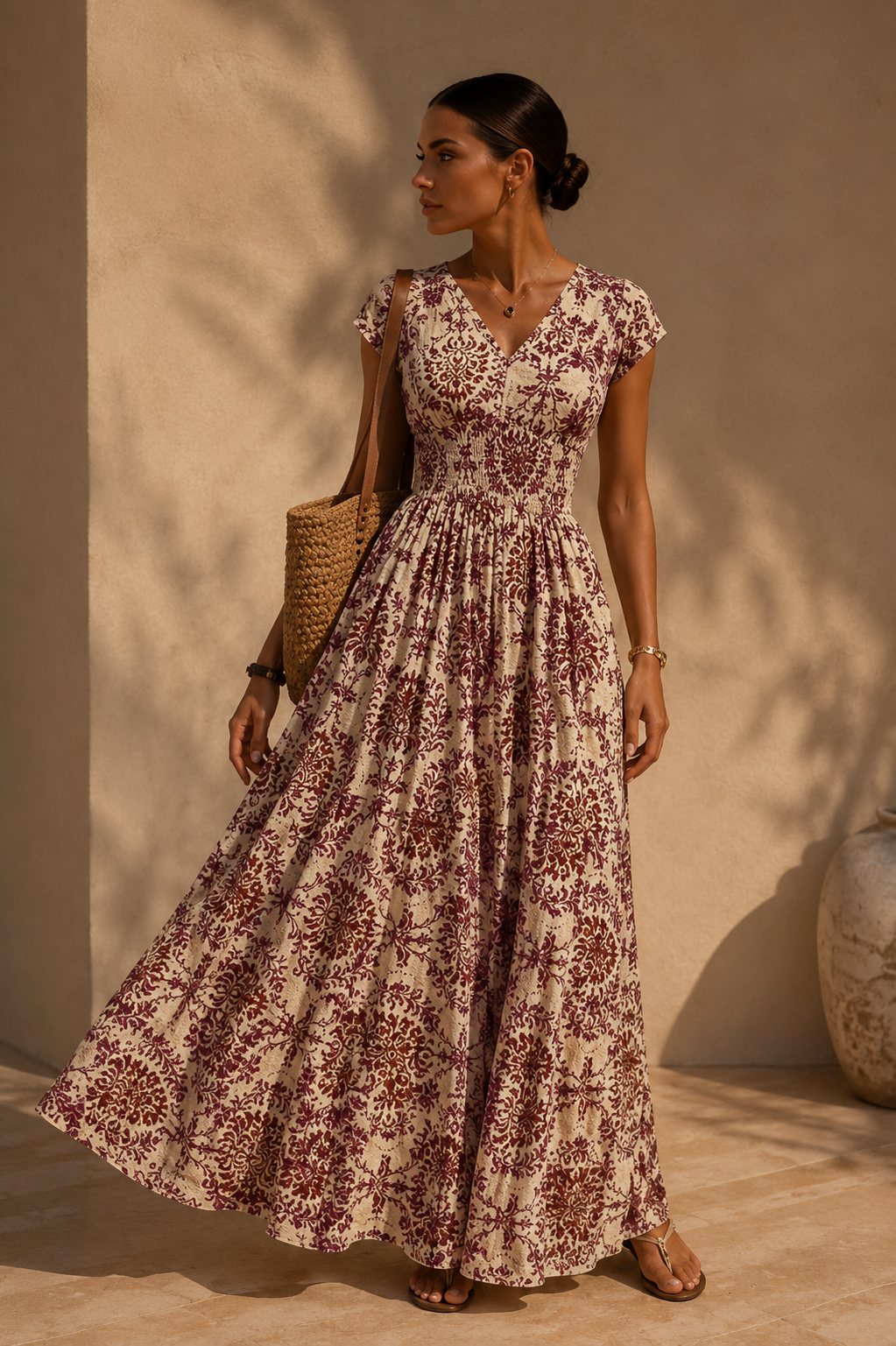 Brisa - Vestido largo con escote en V