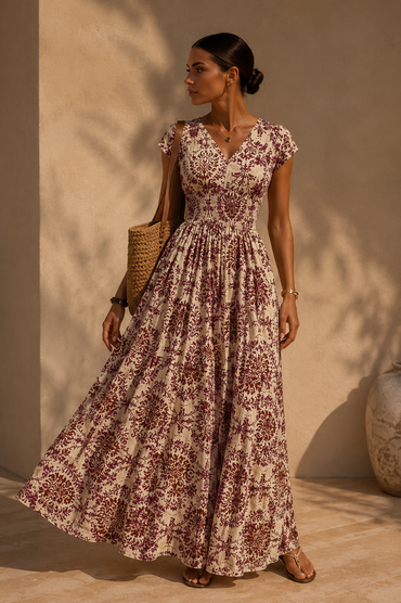 Brisa - Vestido largo con escote en V