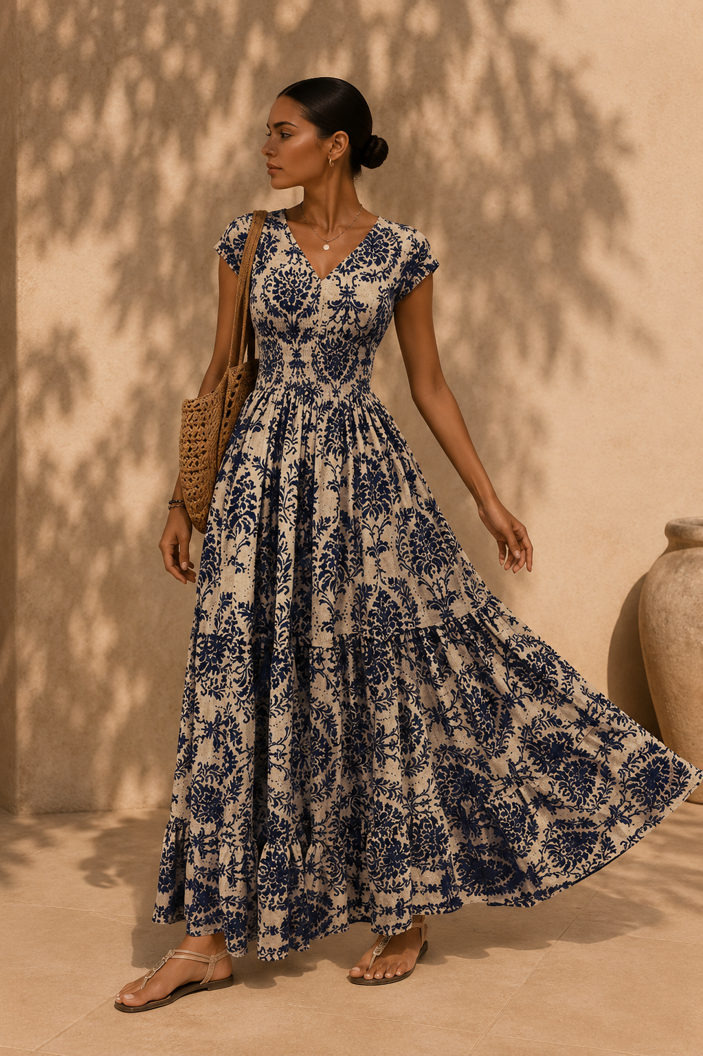 Brisa - Vestido largo con escote en V