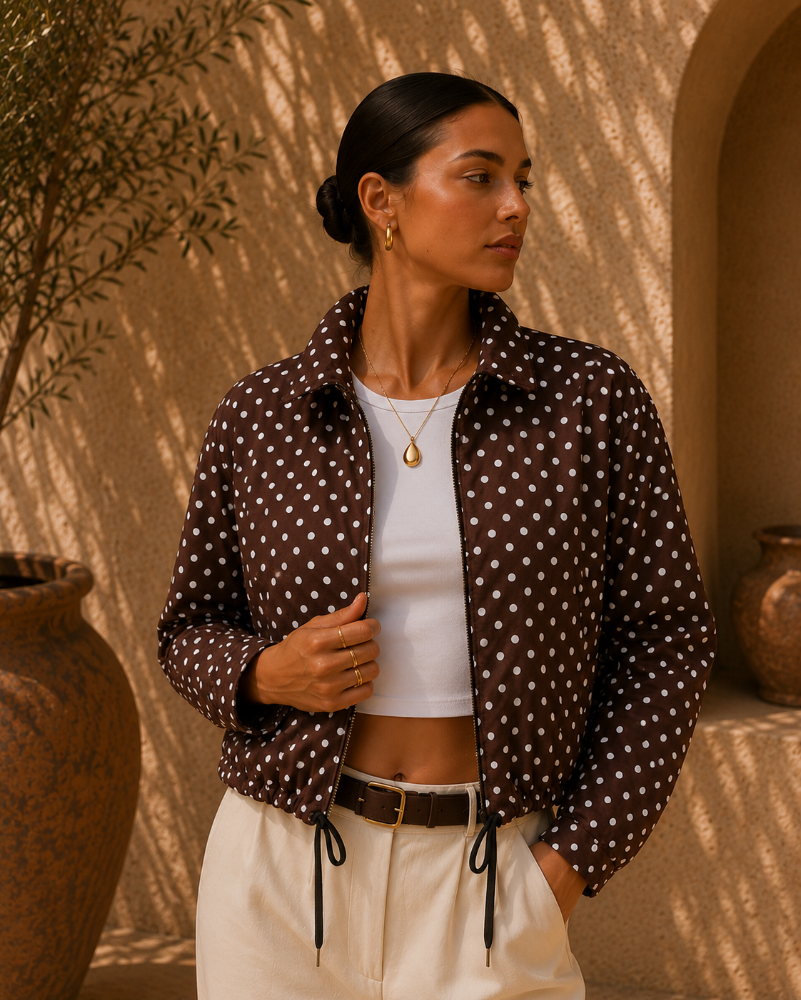 Rocío - Chaqueta corta de lunares