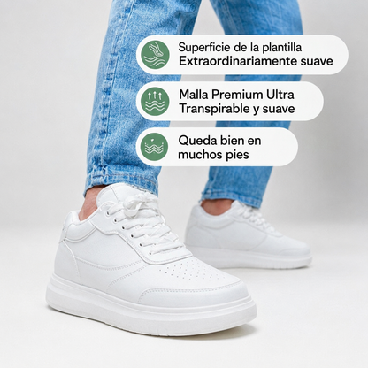 ZAPATOS CON TACÓN ELEVADO BLANCOS CASUALES