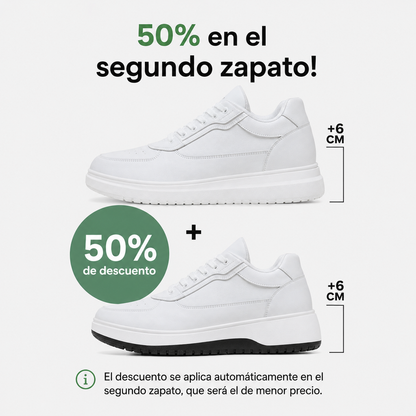 ZAPATOS CON TACÓN ELEVADO BLANCOS CASUALES