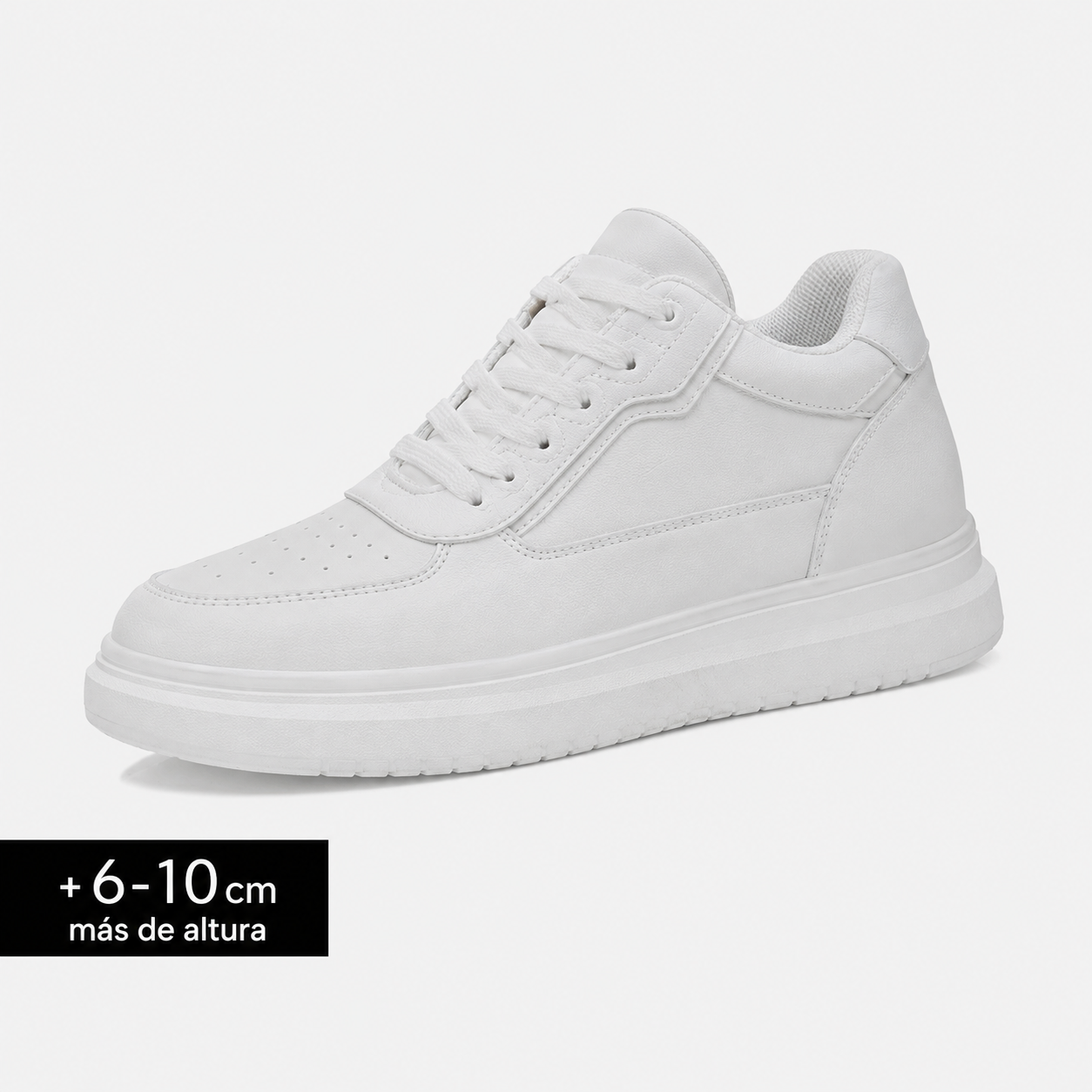ZAPATOS CON TACÓN ELEVADO BLANCOS CASUALES