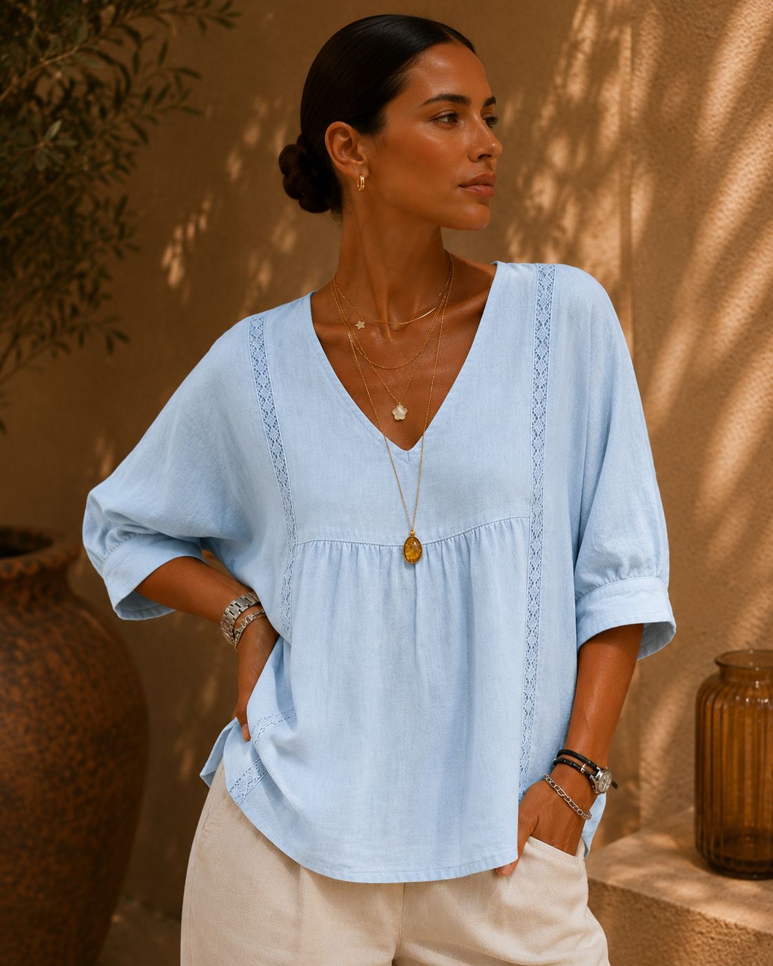 Muriel - Top con escote en V
