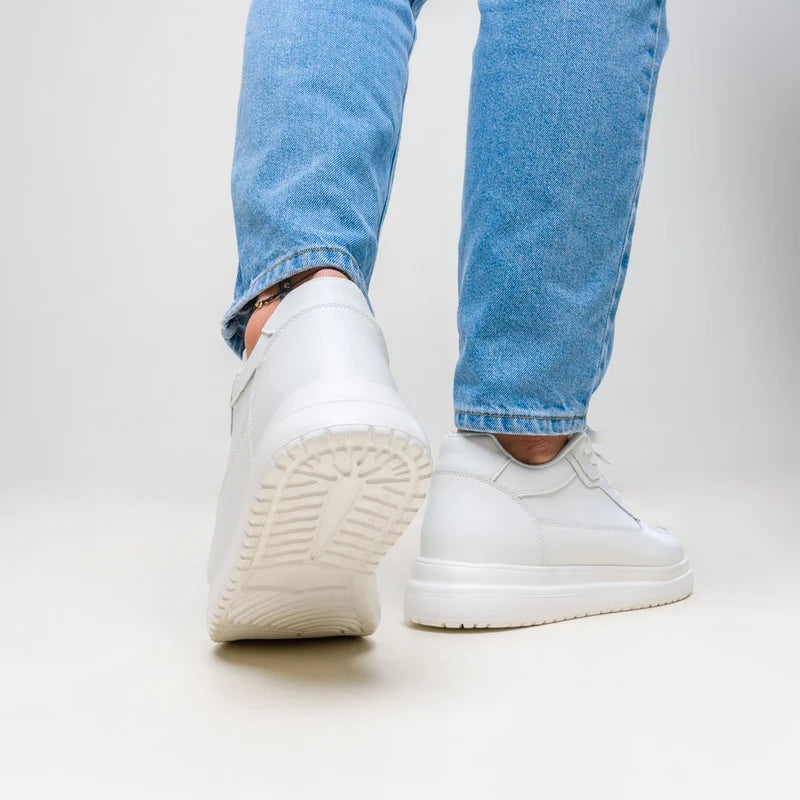 ZAPATOS CON TACÓN ELEVADO BLANCOS CASUALES